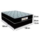 Ver imagem 4 de Cama Box Casal Sintético + Colchão Molas Ensacadas Sereneprime Sonnolux 138x188x65 Cor:preto
