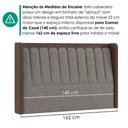 Ver imagem 5 de Cabeceira Casal 140 cm Lumina com Frame Linho Tca 208 Corino Tcs 721 Peer