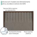 Ver imagem 6 de Cabeceira Casal 140 cm Lumina com Frame Linho Tca 208 Corino Tcs 721 Peer