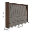 Ver imagem 3 de Cabeceira Casal 140 cm Lumina com Frame Linho Tca 208 Corino Tcs 721 Peer