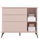 Ver imagem 4 de Cômoda Infantil Retro Alice com Porta Rosa Acetinado - Phoenix Baby