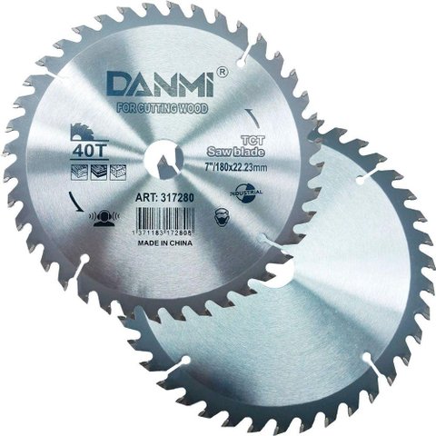 Lamina Disco de Corte Prata Circular Madeira 180mm 40 Dentes