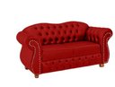 Ver imagem 2 de Duas Namoradeiras Chesterfield Merlo 2 Lugares - Suede Vermelho / Decoração, recepção, sala
