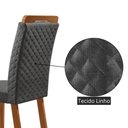 Ver imagem 3 de Mesa de Jantar Alvorada 180cm Tampo MDF Vidro Canto Copo com 6 Cadeiras Lorena Moderna Mobília