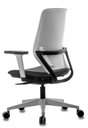 Ver imagem 2 de Cadeira Escritório Presidente Giratória Easyflex Rhodes Encosto Branco Braço Boss Poliéster Preto