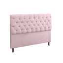 Ver imagem 2 de Kit Cabeceira e Recamier Sapateira Baú para Cama Box Casal Queen - Sv Decor:rosa Bebe