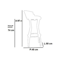 Banqueta Conforto Alta Unitária Alumínio Fibra Sintética Tab - 3