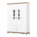 Ver imagem 1 de Guarda Roupa Infantil Aconchego 4 Pts Branco/jequitibá - Henn