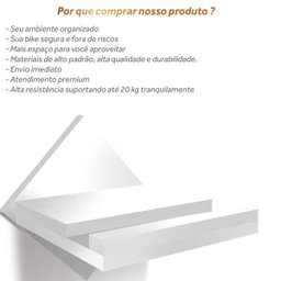 Suporte De Parede Para Pendurar Bike Bicicleta Madeira Mdf - 5