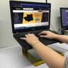 Suporte Para Notebook Laptop Stand Dj Em Aço Macbook Amarelo - 7