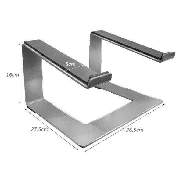 Suporte Para Notebook Laptop Stand Dj Em Aço Macbook Prata - 7