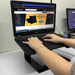 Suporte Para Notebook Laptop Stand Dj Em Aço Macbook Preto - 6