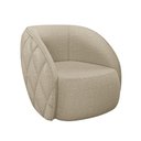 Ver imagem 1 de Poltrona Decorativa para Sala Living Olimpo M03 Linho Bege - Lyam Decor