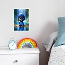 Ver imagem 1 de Quadro Infantil Orixá Baby Logun Edé 33x24cm:moldura Branca