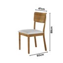 Ver imagem 3 de Kit 2 Cadeiras Tereza Madeira Maciça Estofada Sala de Jantar