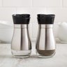 Galheteiro Vidro E Inox Azeite Vinagre Oleo Sal Lindo Kit - 4