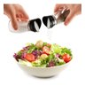 Galheteiro Vidro E Inox Azeite Vinagre Oleo Sal Lindo Kit - 3