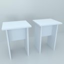 Ver imagem 2 de Conjunto de 2 Bancos 30 Cm Branco Mdp B400