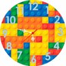 Relógio de Parede Analógico Lego Colorido Casa Dona 35cm Diâmetro - 1