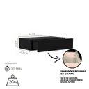 Ver imagem 2 de Mesa de Cabeceira Suspensa Multivisão Fly Gaveteiro Suspenso Aereo com 1 Gaveta Suporta 20kg:preto