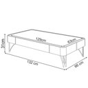 Ver imagem 4 de Mesa de Centro para Sala com Pés de Aço Alane H01 Off White/cinamomo - Mpozenato