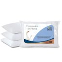 Ver imagem 2 de Kit 2 Travesseiros Pluma de Ganso 50x70cm Casa Dona 200 Fios Branco