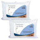 Ver imagem 1 de Kit 2 Travesseiros Pluma de Ganso 50x70cm Casa Dona 200 Fios Branco