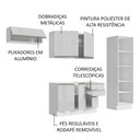 Ver imagem 5 de Armário de Cozinha Completa 260cm 100% MDF Frentes Branco Brilho Acordes Madesa 04