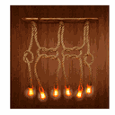 Ver imagem 3 de Luminária Pendente De Teto Ripa 4 Nós Rústica Elegante