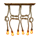 Ver imagem 2 de Luminária Pendente De Teto Ripa 4 Nós Rústica Elegante