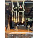 Ver imagem 4 de Luminária Pendente De Teto Ripa 4 Nós Rústica Elegante