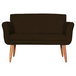 Namoradeira Decorativa Isabela Pés Palito Suede Marrom - DS Estofados - 1