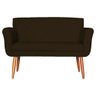 Namoradeira Decorativa Isabela Pés Palito Suede Marrom - DS Estofados - 1