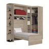Guarda-Roupa Solteiro Canto com Cama Brasil Espresso Móveis - 3