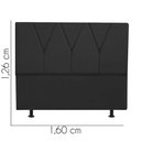 Ver imagem 2 de Cabeceira Estofada Queen 160CM Jade Suede Preto - D A DECOR D&A Decor