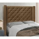 Ver imagem 4 de Cabeceira Queen 160 Cm Vicenza Suede Caramelo