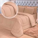 Ver imagem 3 de Jogo de Cama 6 Peças Aconchego Dupla Face Casal Queen Bege Casa Dona