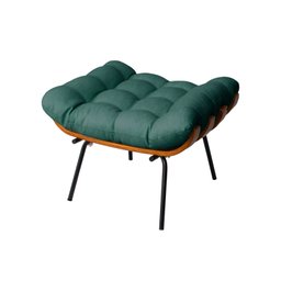 Poltrona Costela com Puff Linho Verde - Zahav Estofados - 7