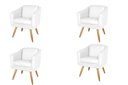 Ver imagem 1 de Kit 4 Poltronas Decorativa San Diego Sala Recepção Escritório Branco