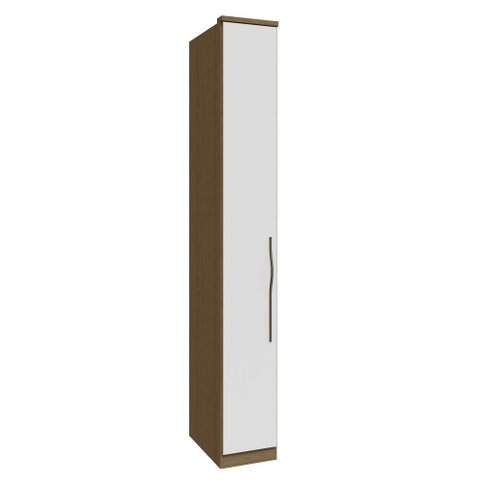 Guarda Roupa Modulado 01 Porta 32cm com Prateleira Setiba Móveis Rimo - Carvalho/Branco