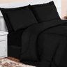 Kit com 6 peças Edredom Soft Casa Dona Casal Preto - 2