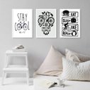 Ver imagem 2 de Kit 3 Quadros Decorativos Cantinho da Bicicleta 24x18cm:madeira Branca