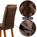 Ver imagem 5 de Mesa de Jantar Aster 180cm Tampo MDF Vidro Canto Copo com 6 Cadeiras Lorena