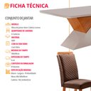 Ver imagem 7 de Mesa de Jantar Aster 180cm Tampo MDF Vidro Canto Copo com 6 Cadeiras Lorena