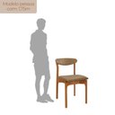 Ver imagem 4 de Kit 2 Cadeiras de Jantar Madeira Maciça Veludo Linho Palha Imbuia Natural Monaco