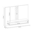 Ver imagem 4 de Painel Suspenso Decorativo Oblik Tv até 47 Pol Freijó/off White G26 - Gran Belo