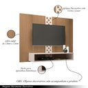 Ver imagem 3 de Painel Suspenso Decorativo Oblik Tv até 47 Pol Freijó/off White G26 - Gran Belo
