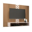 Ver imagem 2 de Painel Suspenso Decorativo Oblik Tv até 47 Pol Freijó/off White G26 - Gran Belo