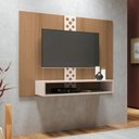 Ver imagem 1 de Painel Suspenso Decorativo Oblik Tv até 47 Pol Freijó/off White G26 - Gran Belo