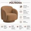 Ver imagem 3 de Kit 2 Poltronas Decorativa Avany Base Fixa Bouclé Terracota - Nexta Casa